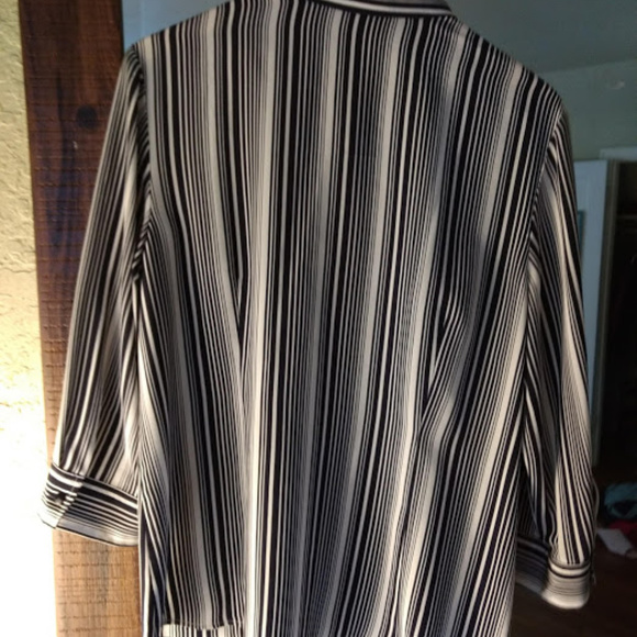 Pendleton 3/4 sleeve drapey stripe shirt, sz. 16 - Picture 3 of 4
